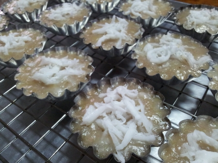 Thai steamed banana cakeの素材