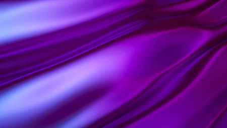 3d render, abstract violet wavy background, pink blue iridescent texture, ripples. Modern fashion textile, trendy design, silky fabricの写真素材