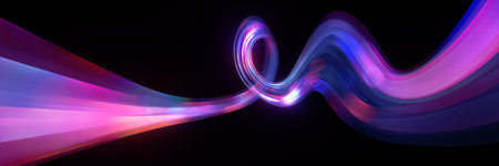 abstract ultraviolet neon background. Unfocussed speed lines long exposure. Fluorescent twisted...