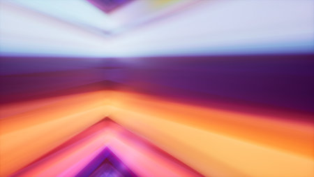 3d render, abstract multicolor spectrum background. A stunning wide-angle image of vibrant spectrum. Bright orange blue neon rays and colorful glowing linesの写真素材