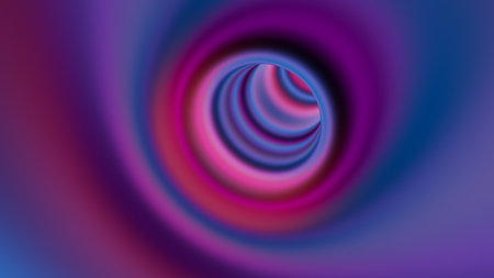 abstract ultraviolet background. Round hole, tunnel rings in shades of violet and purple