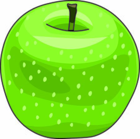 Cartoo vectorized appleのイラスト素材