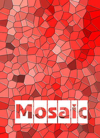 Mosaic background template with colored glass effect Free vectorsのイラスト素材