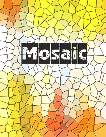 Mosaic background template with colored glass effect Free vectorsのイラスト素材