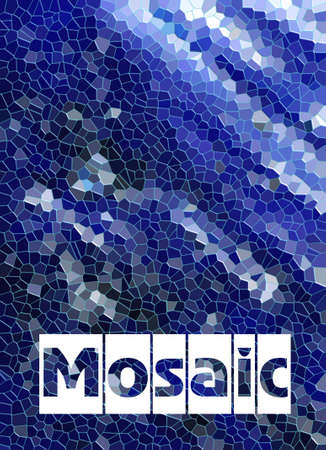 Mosaic background template with colored glass effect Free vectorsのイラスト素材