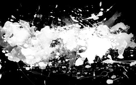 Black background with dirty ink brush strokes.の写真素材