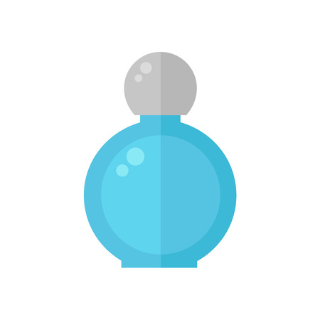 Perfume isolated icon on white background. Perfume bottle. Fragrance. Perfumery product. Flat style vector illustration.のイラスト素材