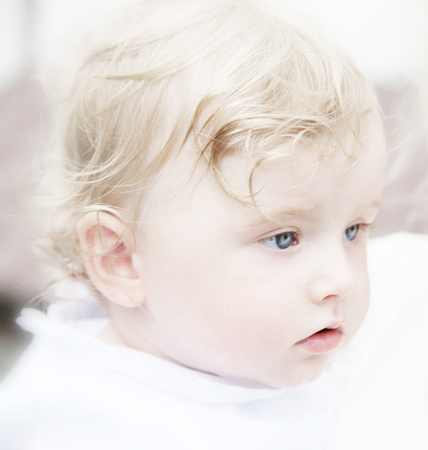 Portrait of little boy. Profile.の写真素材