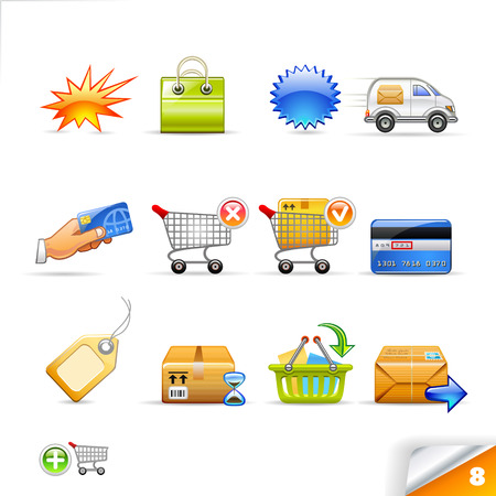 icon set 8  E-commerceのイラスト素材