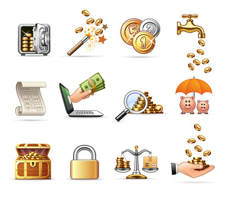 Money and Finance - Professional icon setのイラスト素材