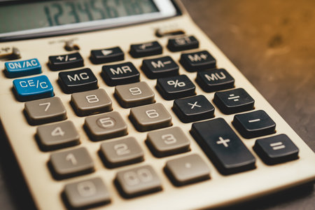 calculator close up photoの写真素材