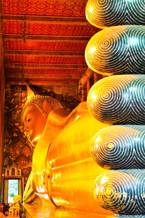Buddha statue of Wat Pho Bangkok, Thailandの写真素材