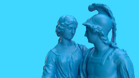 A Roman soldier looks at a girl