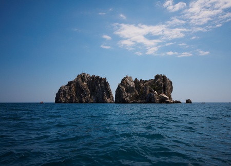 View to rock Adalary, Crimea, Ukraine  の写真素材