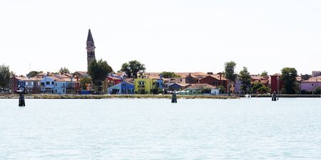 Colorful houses of Burano, Venice, Italy.  の写真素材