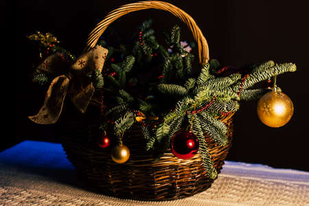 Decored basket by nobilis treeの写真素材