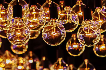 Retro Lighting Bulb Decor, Close up