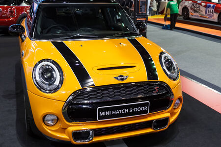 BANGKOK - DECEMBER 6 : MINI Hatch 3 - door car on display at The 31st Bangkok International Motor Expo on December 6, 2014 in Bangkok, Thailand.のeditorial素材