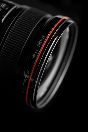 Professional SLR lens with brand name removedの写真素材