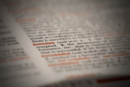 Success - macro shot of word in dictionaryの写真素材