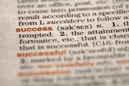 Success - macro of the word in a dictionaryの写真素材