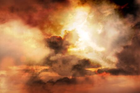 Spectacular sunrise bursts through clouds