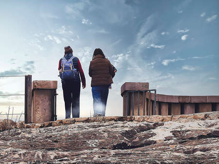 On a walk on the ocean on a winter's day
