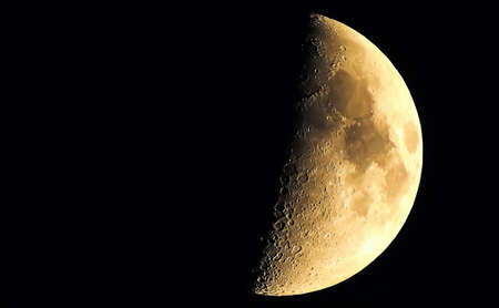 zoomed square moon viewの写真素材