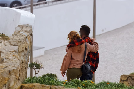Young couple in love on the streets