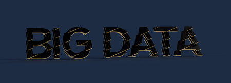 Abstract Big Data 3D Text Render