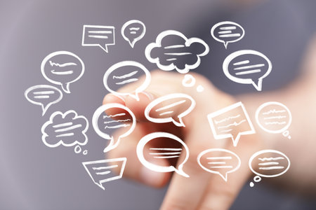 Communication Network: Ideas & Messagingの写真素材