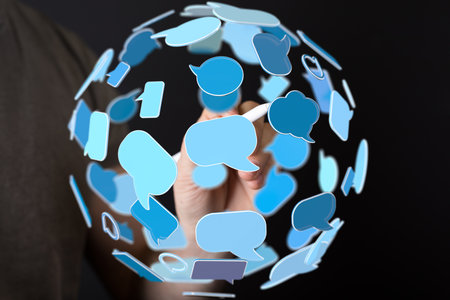 Global Communication Network: Ideas & Conversationsの写真素材