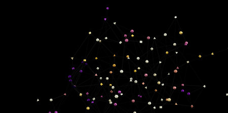 Abstract Network Connection Data Visualization