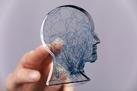 Human Head with Complex Neural Network Connections