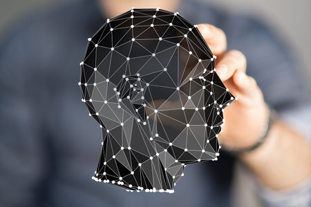 Digital Head: AI, Network, Technology Conceptの写真素材
