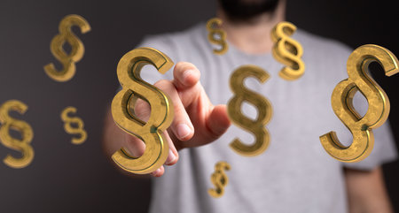 Legal Professional Holding Paragraph Symbolsの写真素材