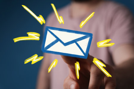 Receive Important Emails: Instant Messaging Conceptの写真素材