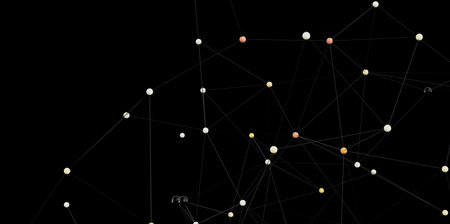 Abstract Network Connection Dots Linesの写真素材