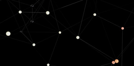 Abstract Network Connection Dots Linesの写真素材