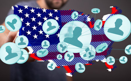 US National Network: People Connections Across Americaの写真素材