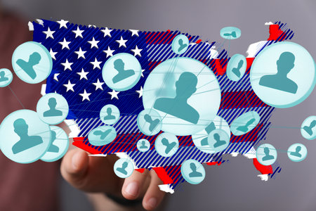 US Citizen Network: Social Connections Across Americaの写真素材