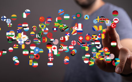 Global Network of Countries and Flags