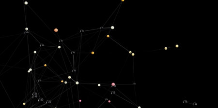 Abstract Network Connection Dots and Lines