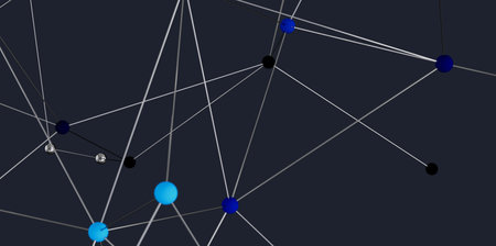 Abstract Network Connection Dots and Lines