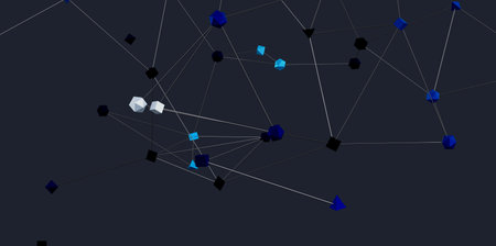 Abstract Network Connection Data Visualization