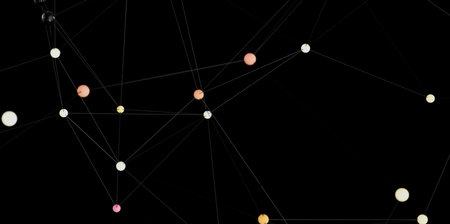Abstract Network Connection Dots and Lines