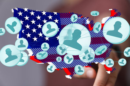 US Citizen Network: Social Connections Across Americaの写真素材