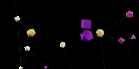 Abstract Network Connection Geometric Shapes