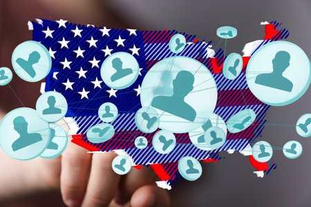 US Social Network Connections and Demographicsの写真素材