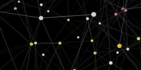 Abstract Network Connection Dots and Lines